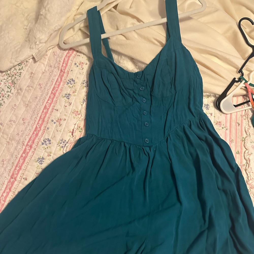 Teal Sleeveless Dress